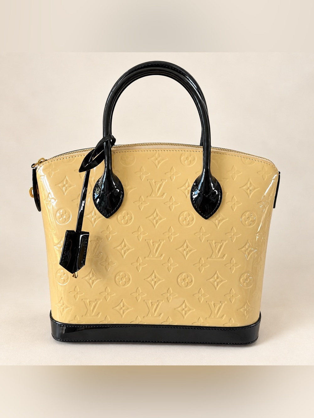 Louis Vuitton Lockit PM Dune Noir Monogram Vernis M90251